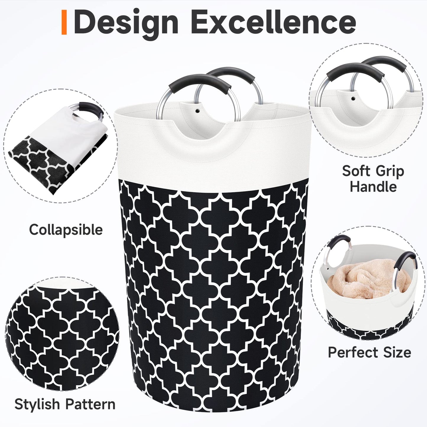 Collapsible Hamper Bag - Grey