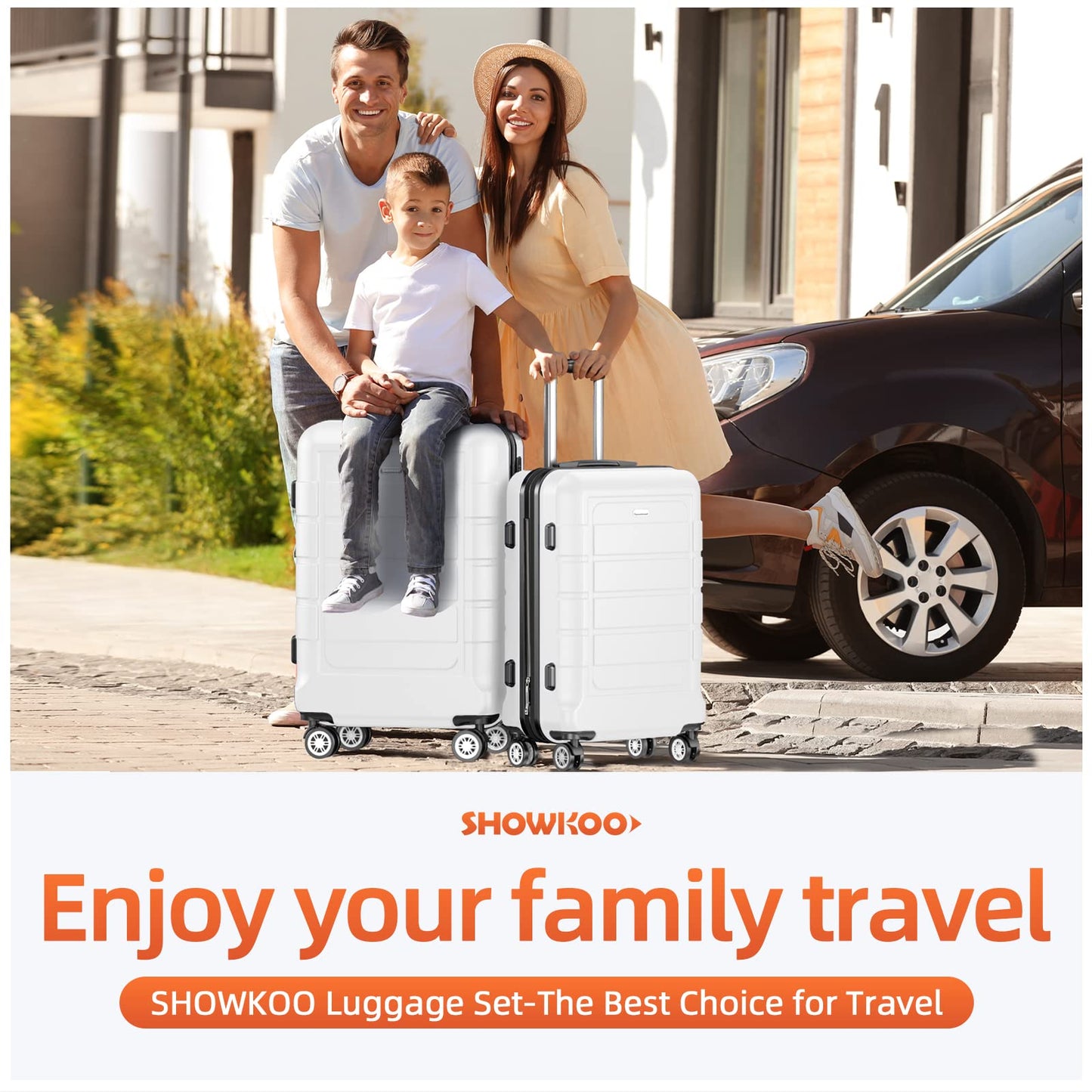 Expandable ShowKoo Suitcase - Durable & TSA Lock
