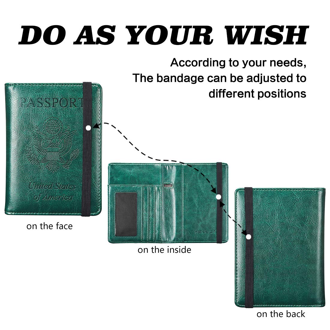 HerriaT RFID Leather Passport Wallet - Gray - Handbags Specialist Headquarter