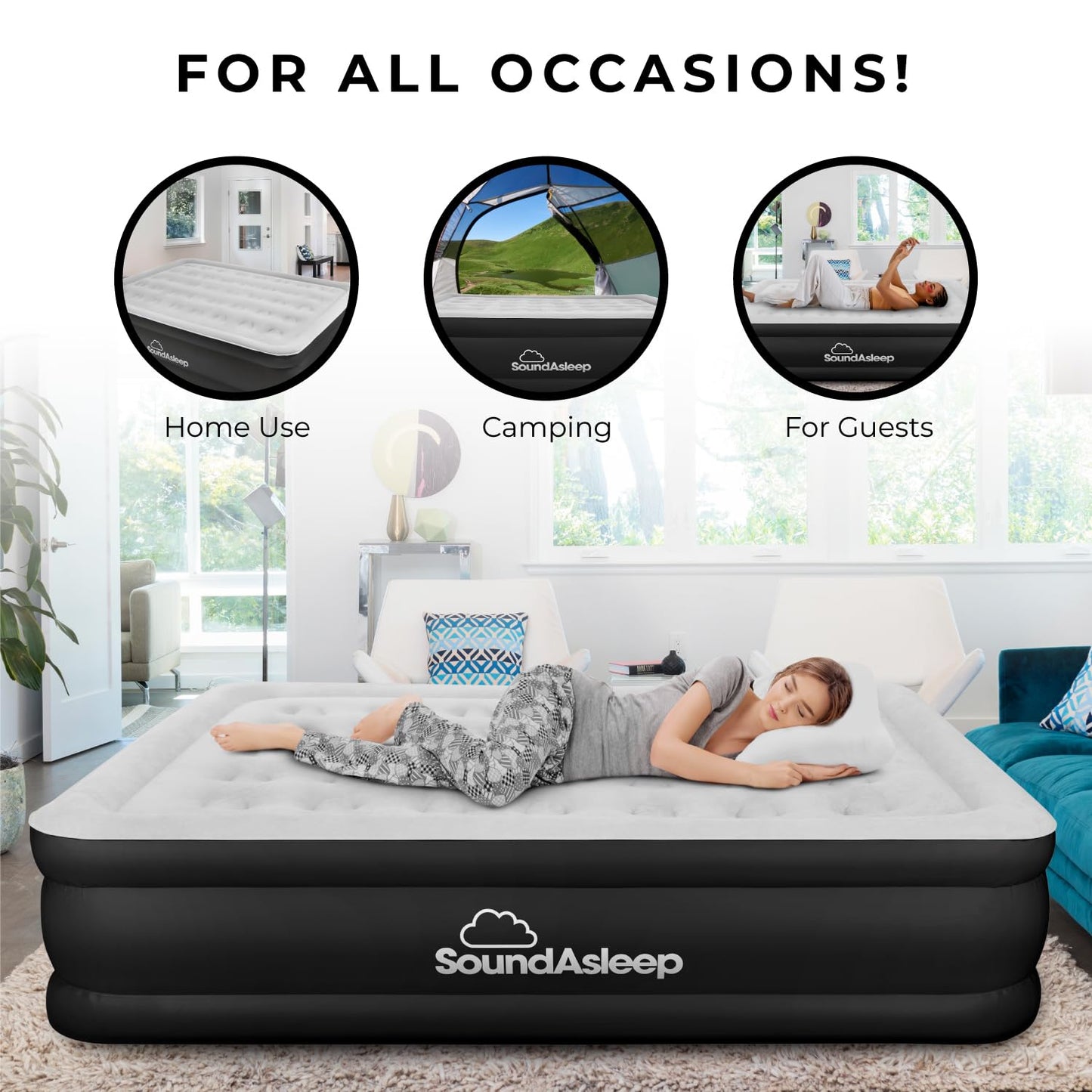 DreamNest Luxe Air Mattress with ComfortCoil Tech