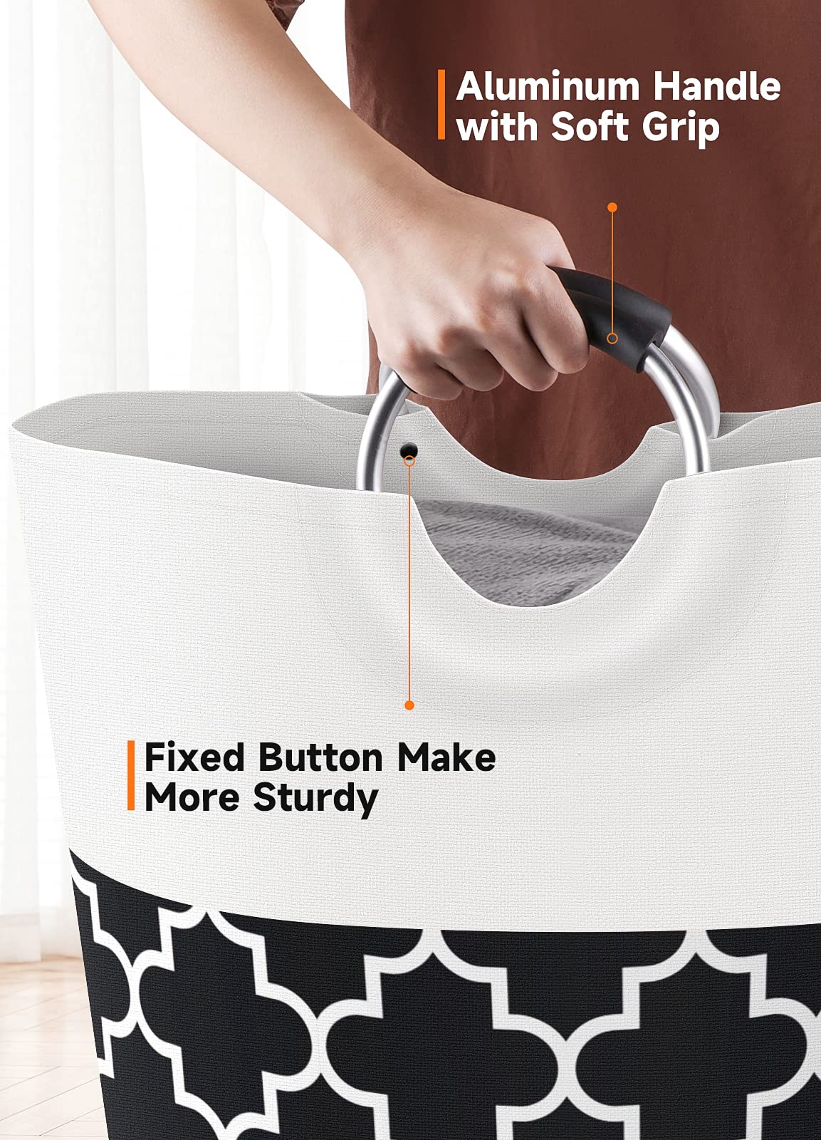 Collapsible Hamper Bag - Grey