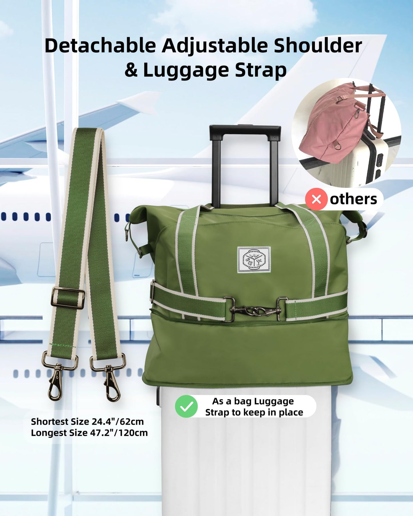 WALNEW Foldable Waterproof Travel Duffel Bag