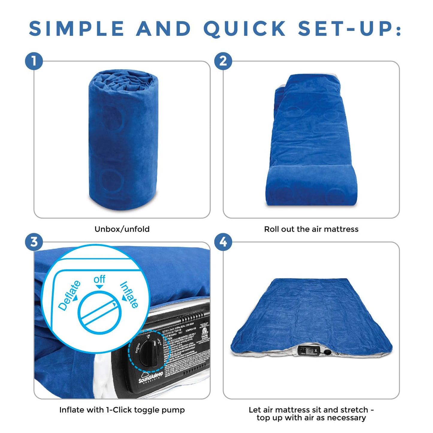DreamNest Luxe Air Mattress with ComfortCoil Tech