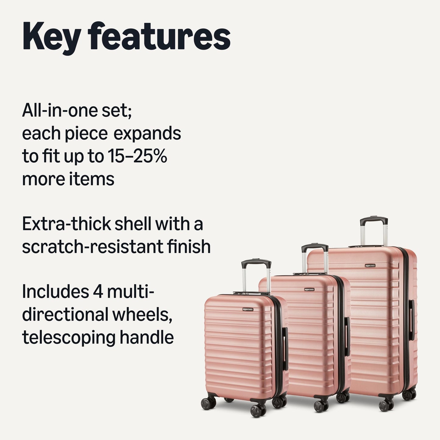 Rose Gold Hardside Carry-On