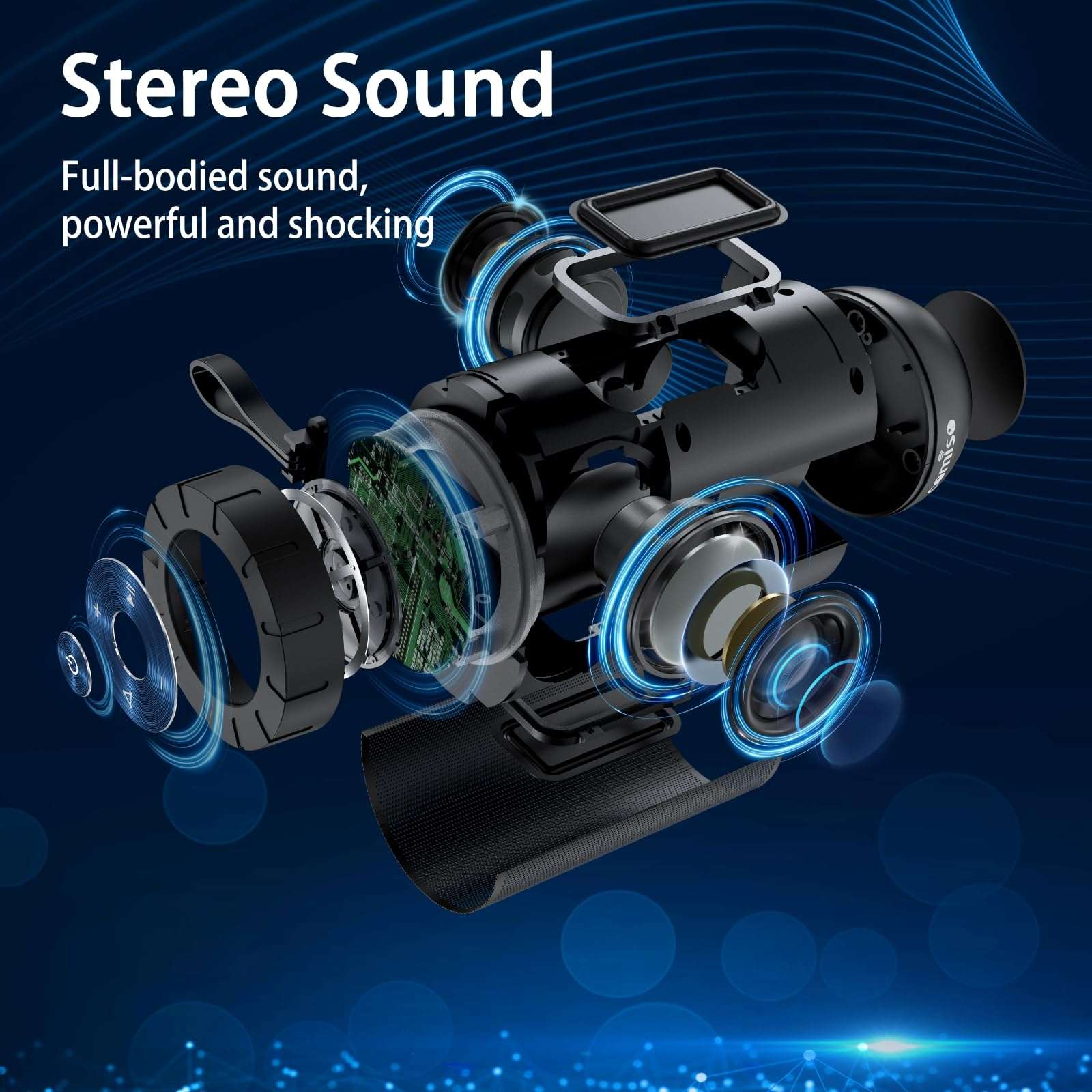 Comiso 360° Waterproof Bluetooth Speaker, 24H Playtime