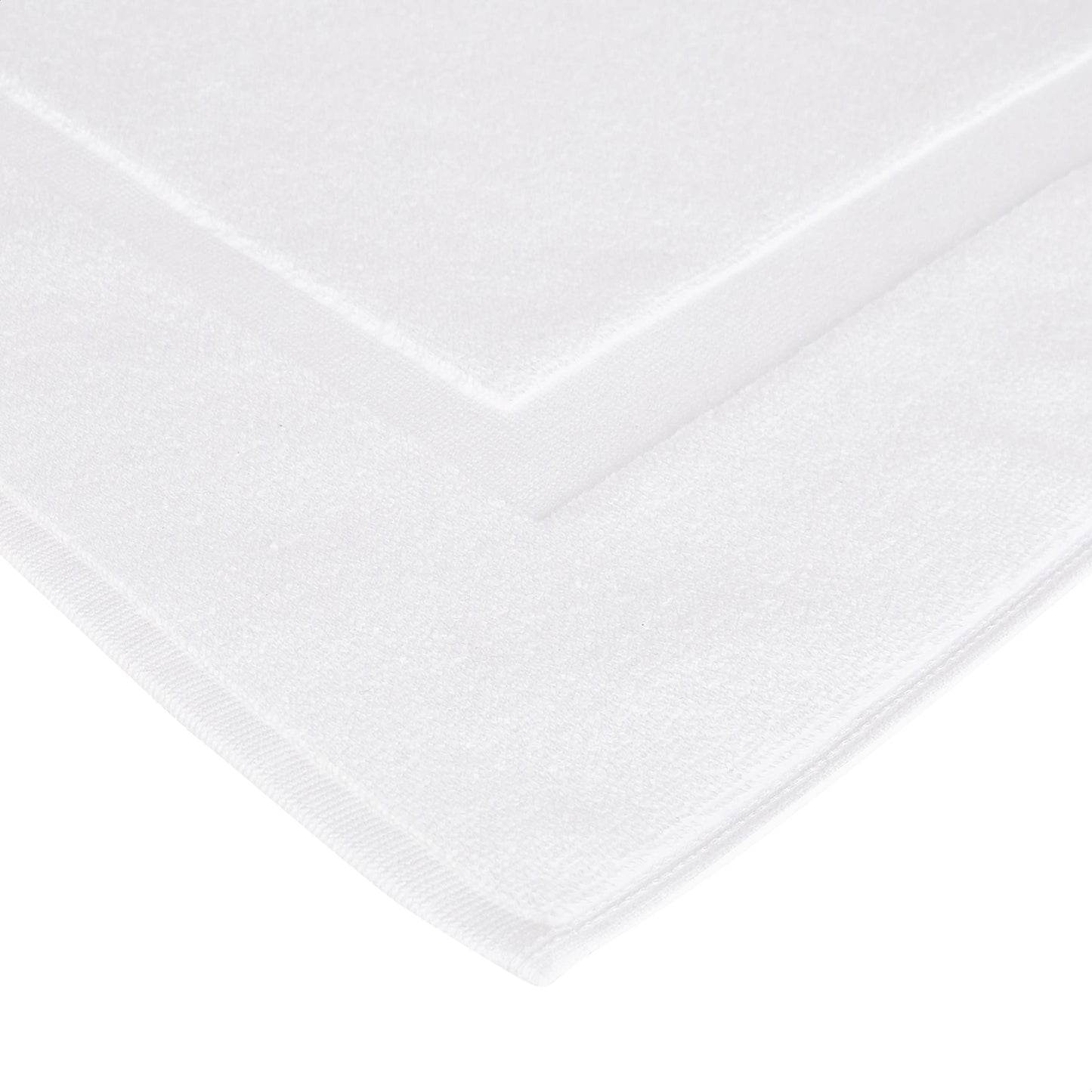 Soft Silver Banded Bath Rug Mat