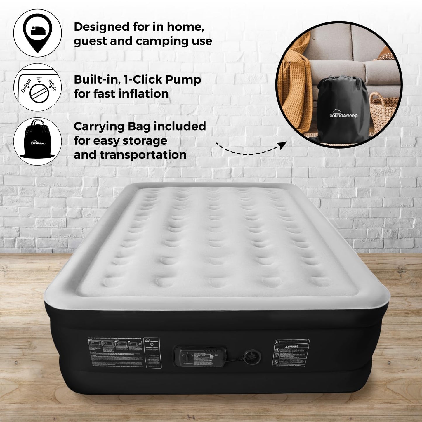 DreamNest Luxe Air Mattress with ComfortCoil Tech