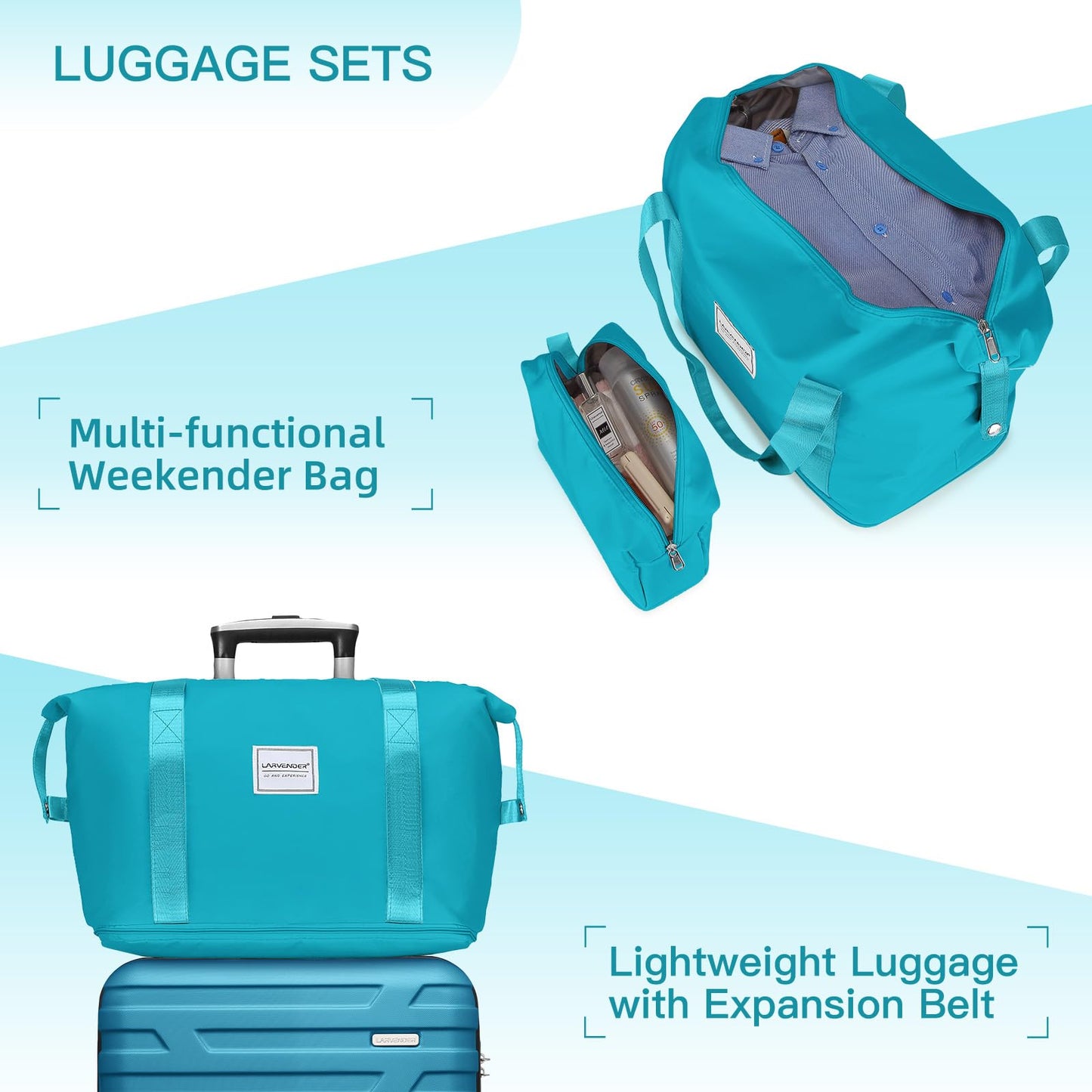 LAVENDER 6pc Hardside Spinner Luggage