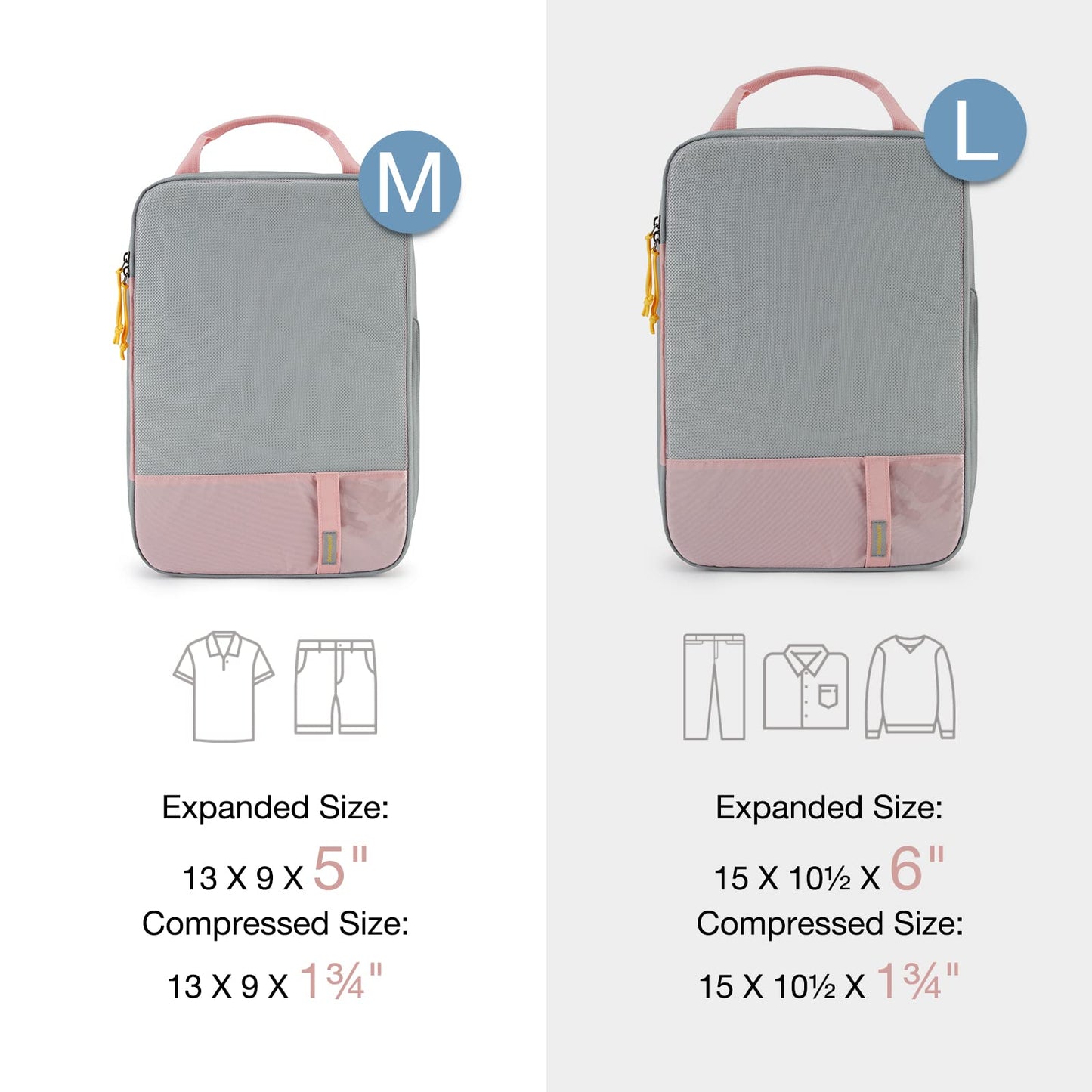 PackPro 6 Set Compression Cubes for Travel