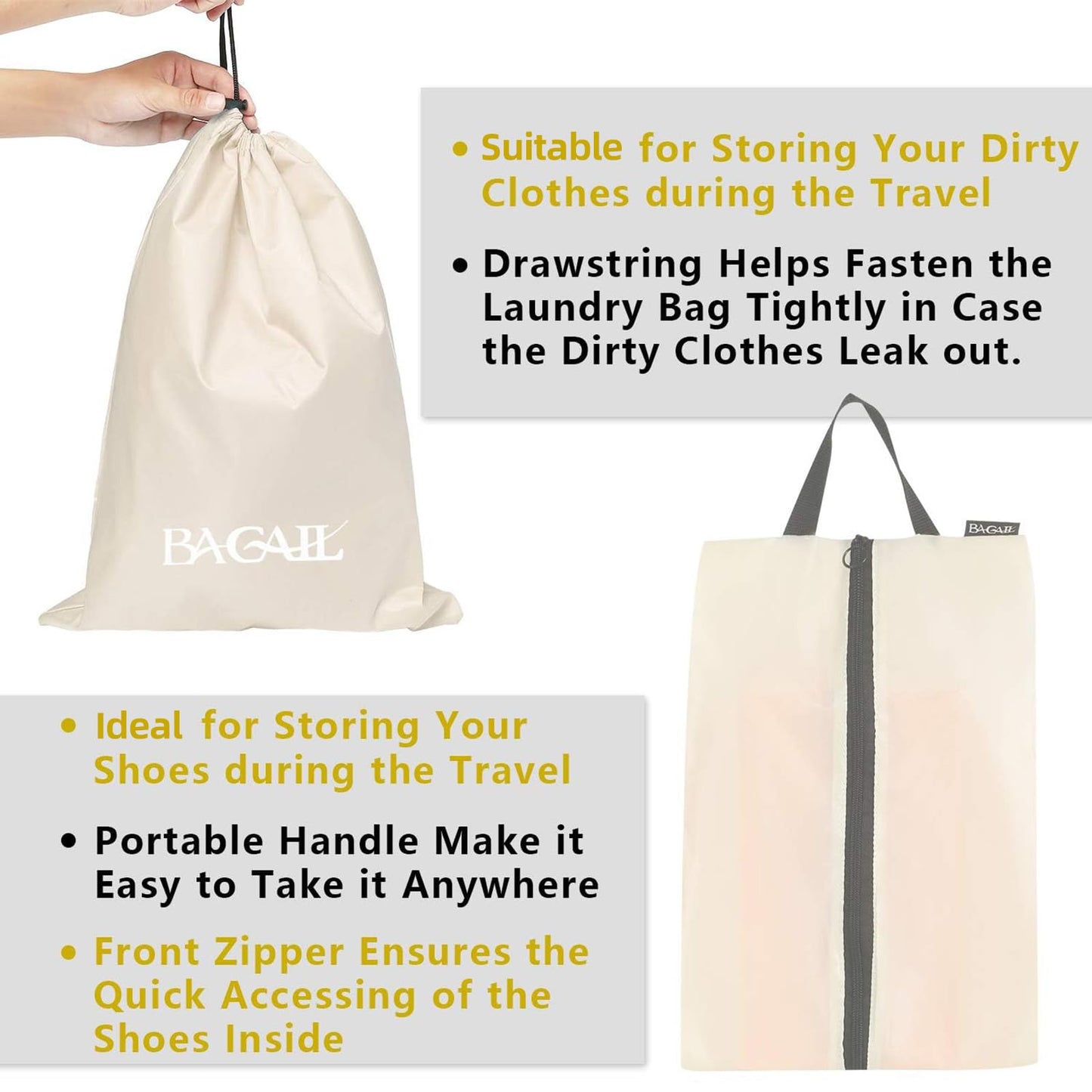 BAGAIL Travel Cubes: 8/9 Set Packing Organizers