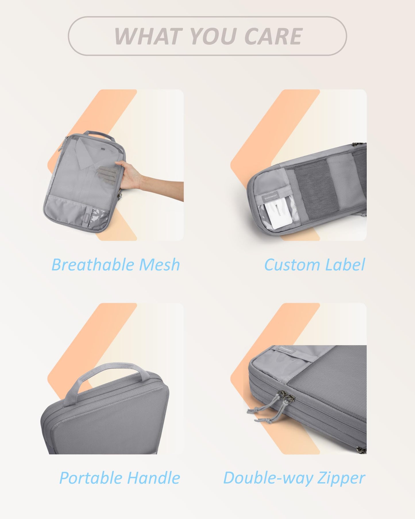PackPro 6 Set Compression Cubes for Travel