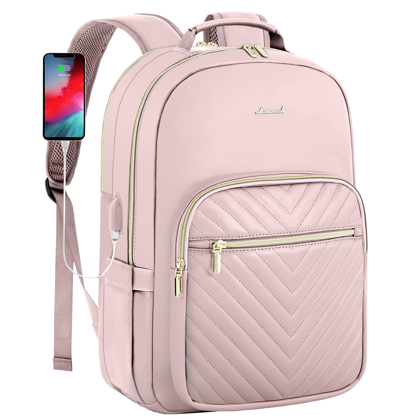 Chic Leather Laptop Backpack for Women - LoveVook
