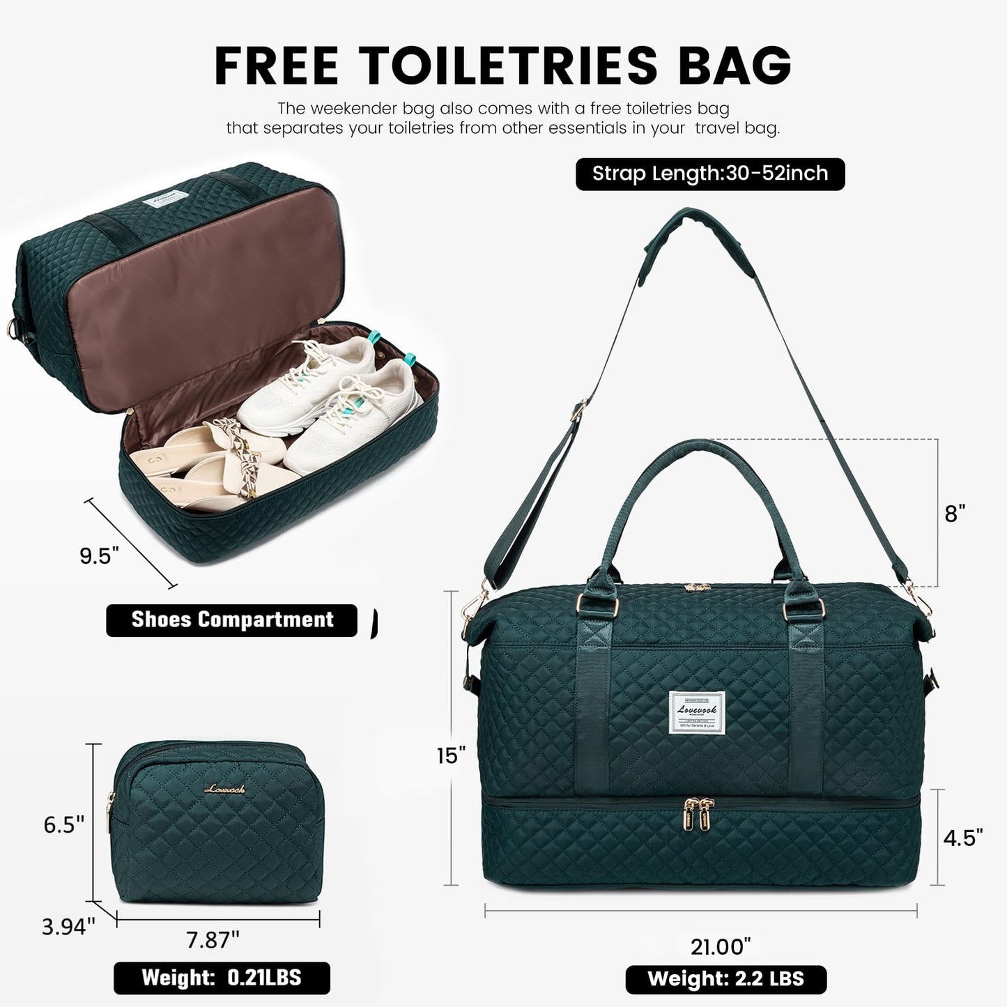 LOVEVOOK All-in-One Duffle: Travel & Gym Ready