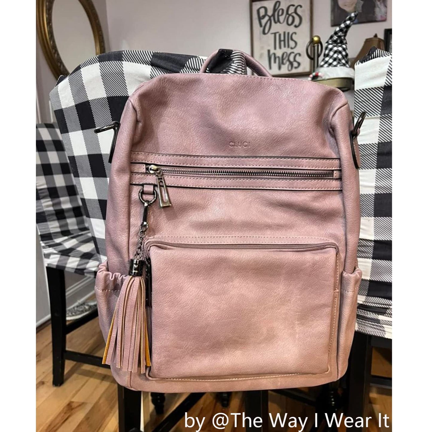 CLUCI Luxe Convertible Leather Backpack Purse