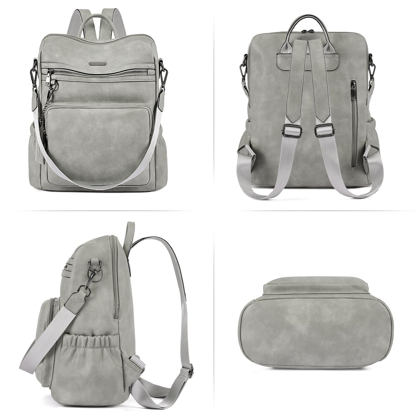 CLUCI Luxe Convertible Leather Backpack Purse