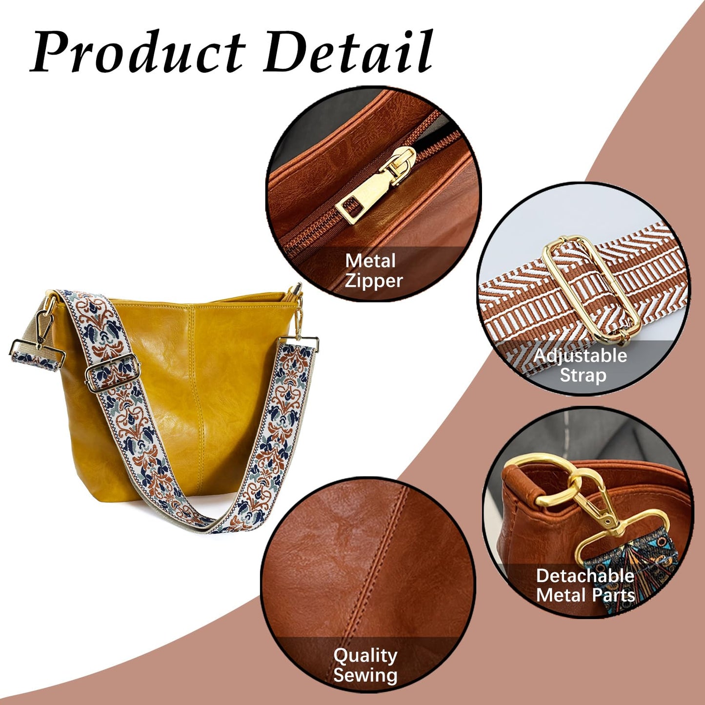 ChicHobo Vegan Leather Crossbody Bag with Strap