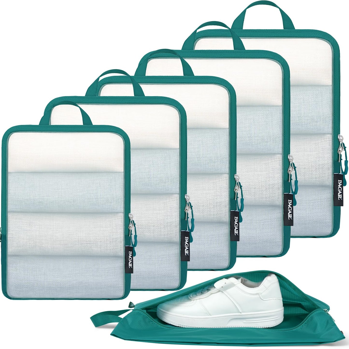 BAGAIL Travel Compression Cubes Set for Packing Ease