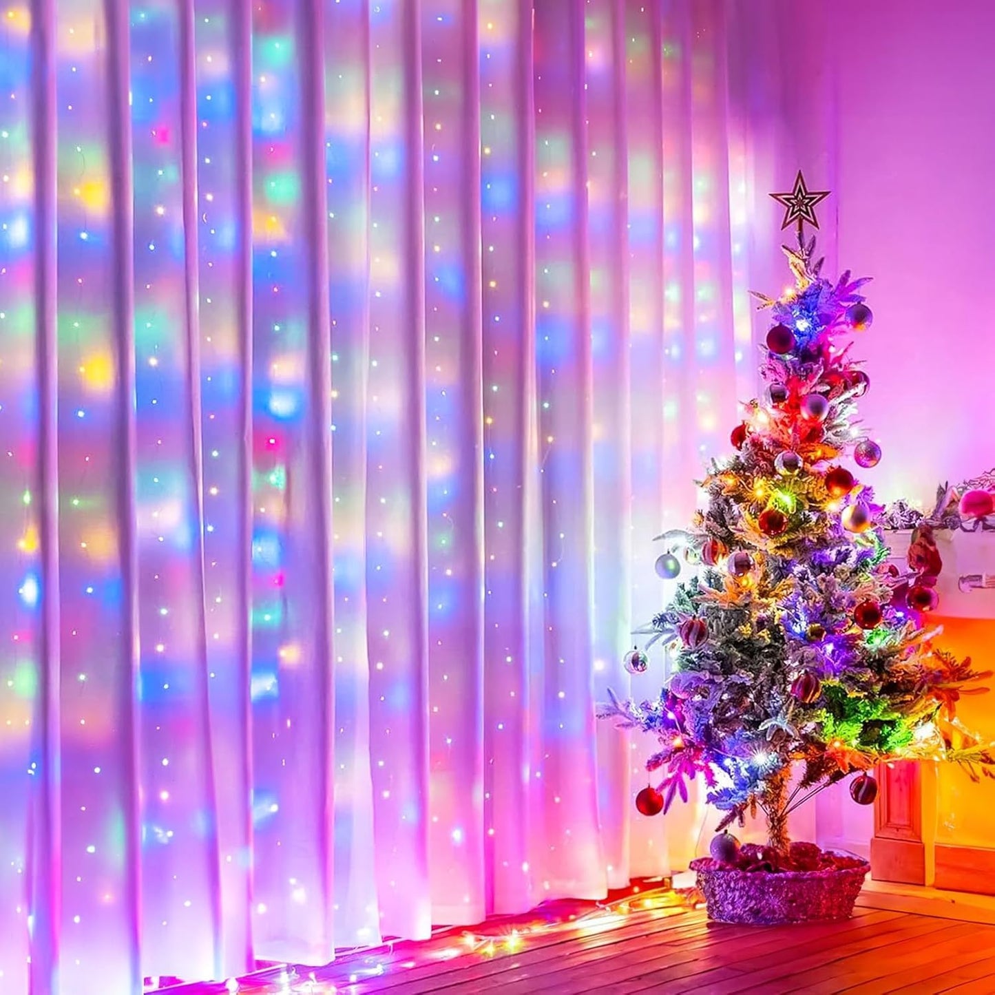 Minetom 300 LED Dimmable Fairy Curtain Lights