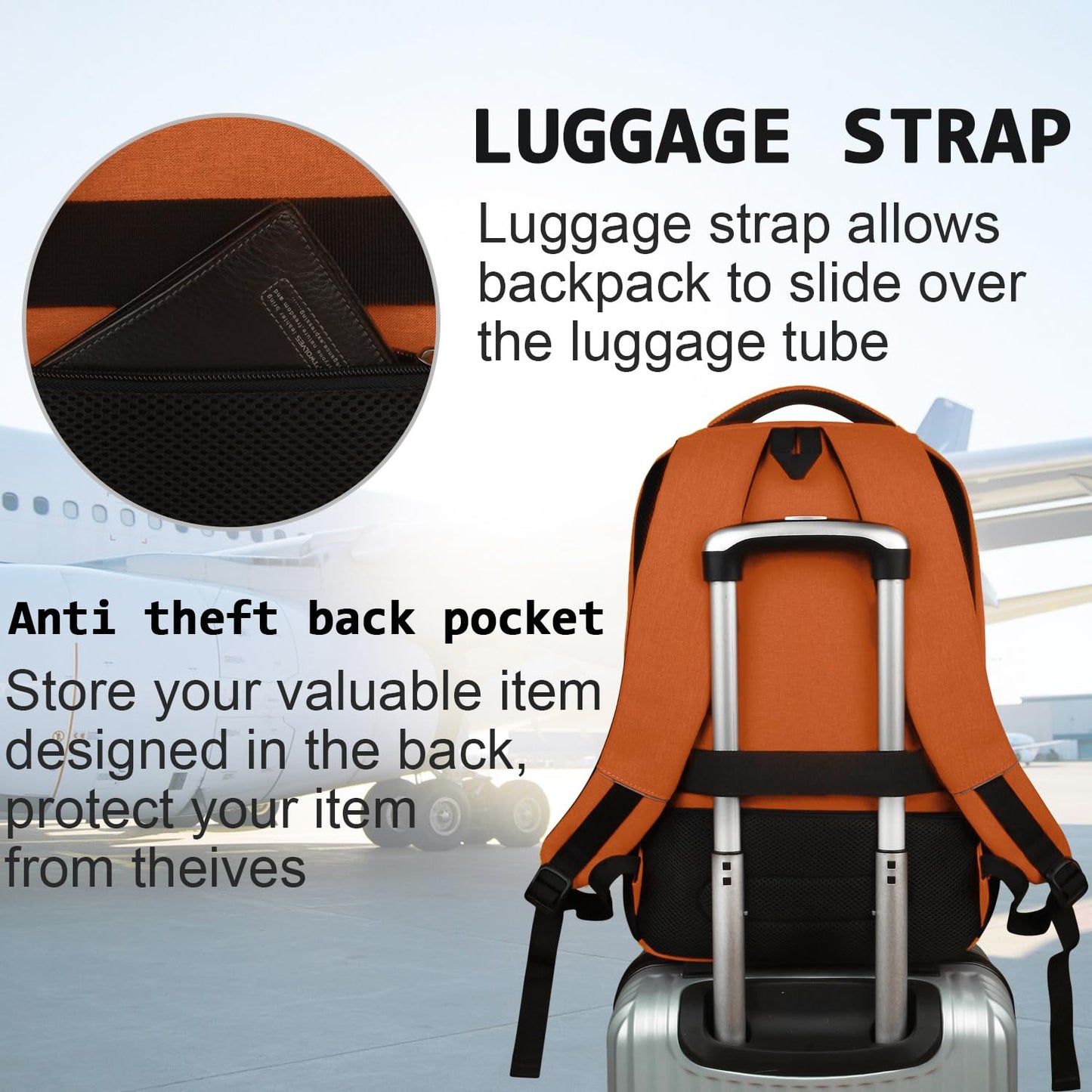 SecureSlim Laptop Backpack with USB & Water Resistance