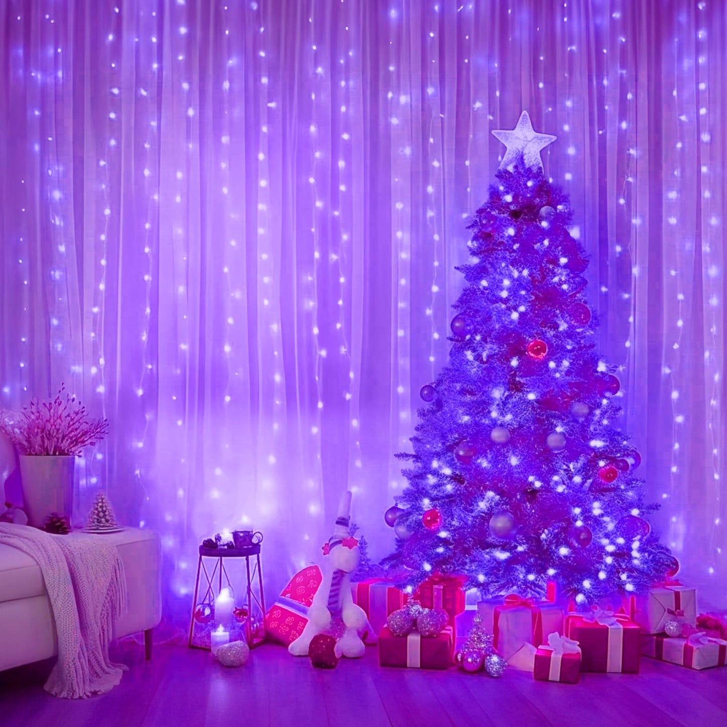 Minetom 300 LED Dimmable Fairy Curtain Lights