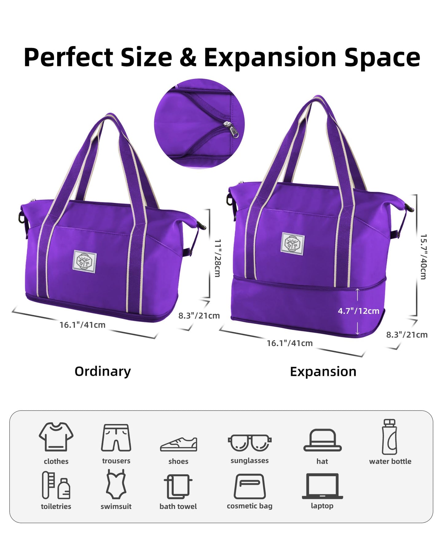 WALNEW Foldable Waterproof Travel Duffel Bag