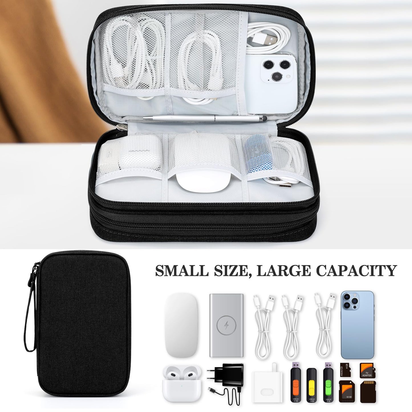 FYY All-in-One Travel Cable Organizer Pouch