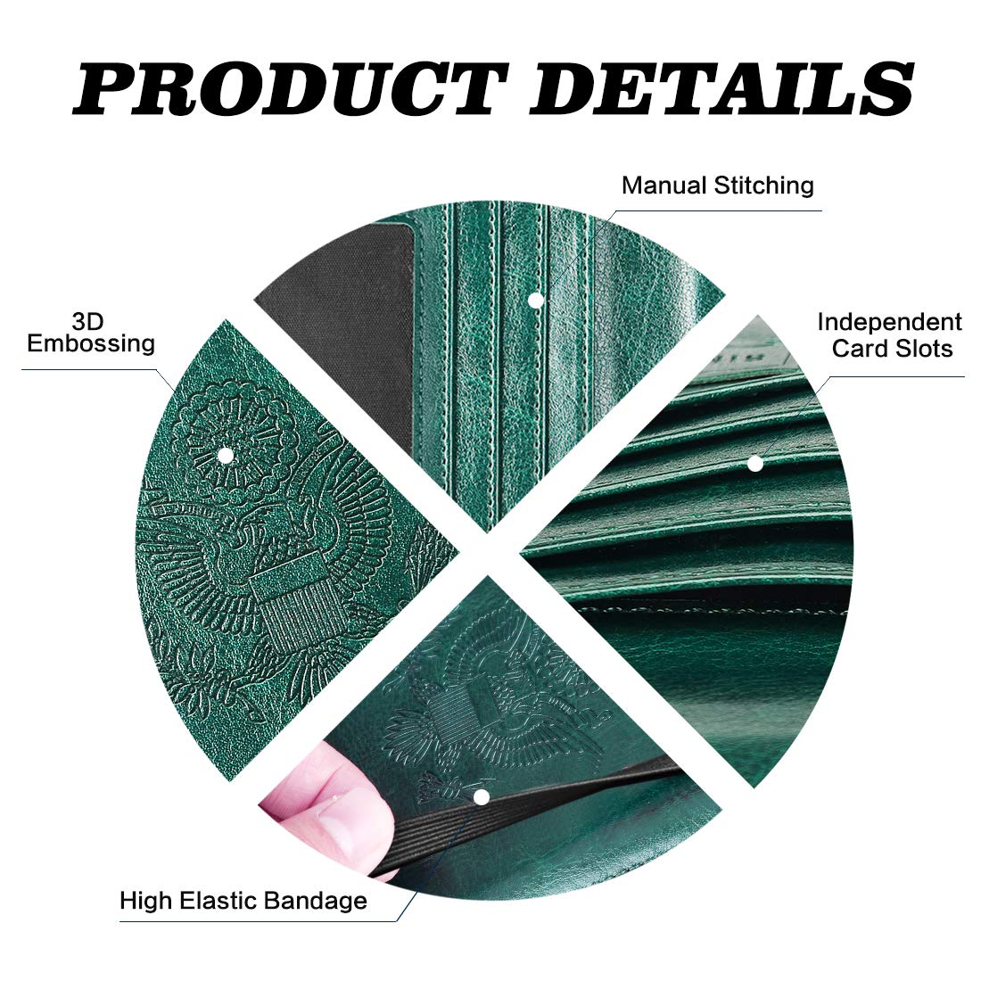 HerriaT RFID Leather Passport Wallet - Gray - Handbags Specialist Headquarter