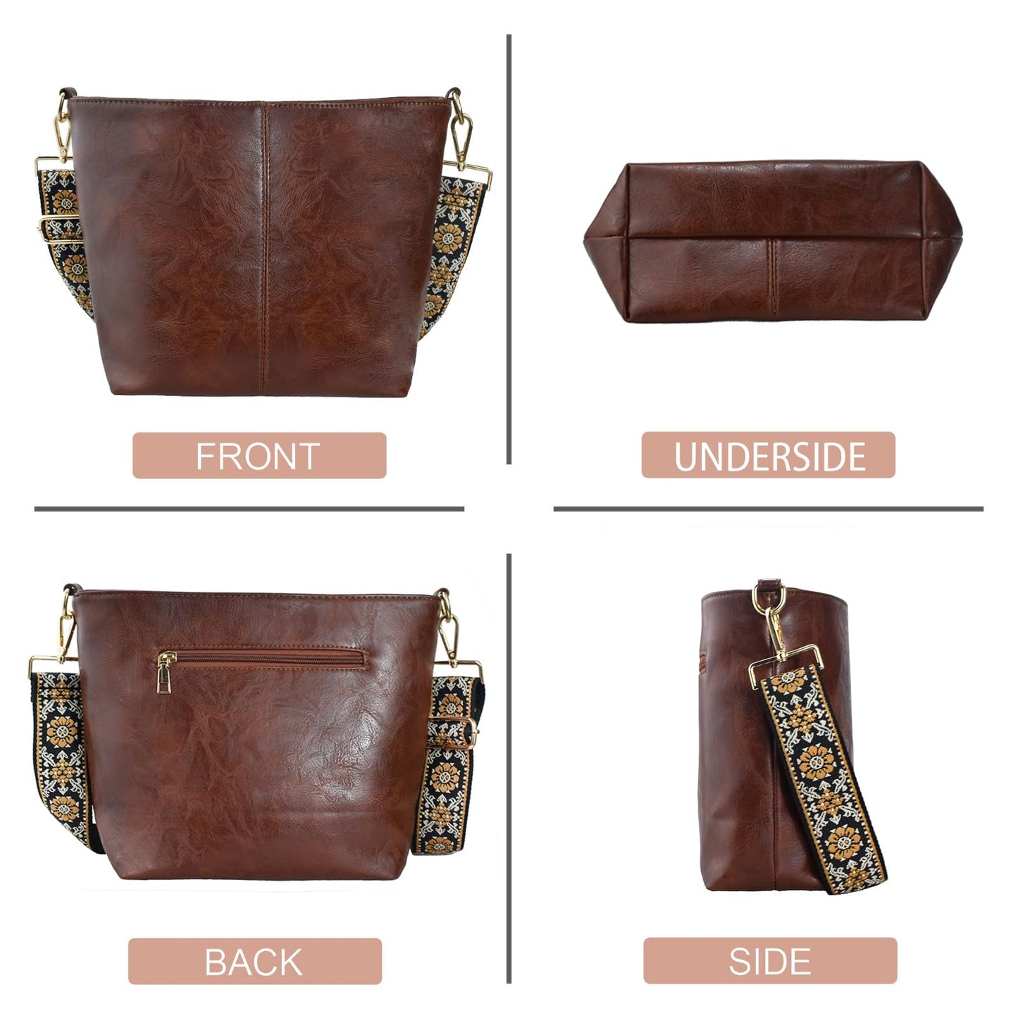 ChicHobo Vegan Leather Crossbody Bag with Strap