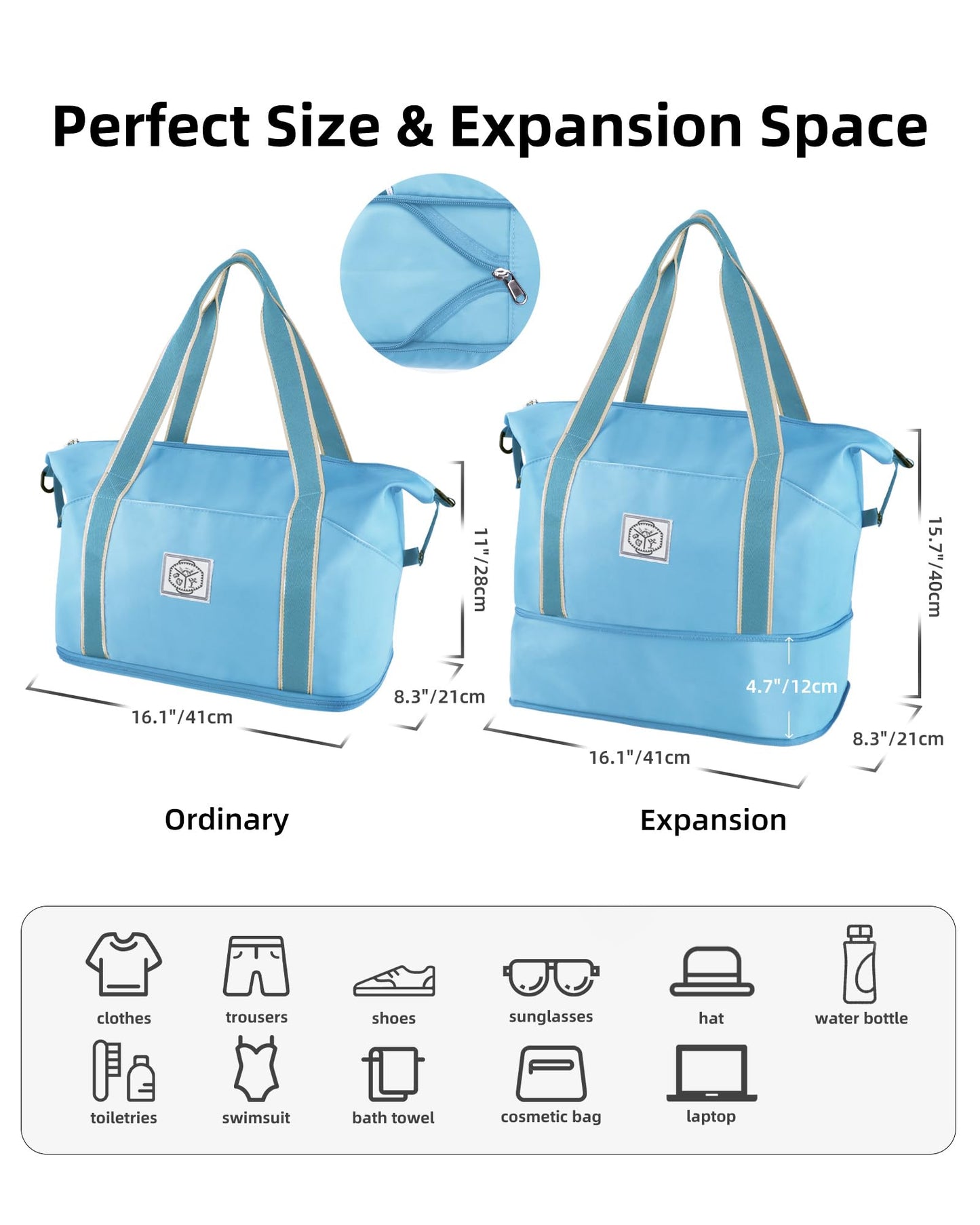 WALNEW Foldable Waterproof Travel Duffel Bag