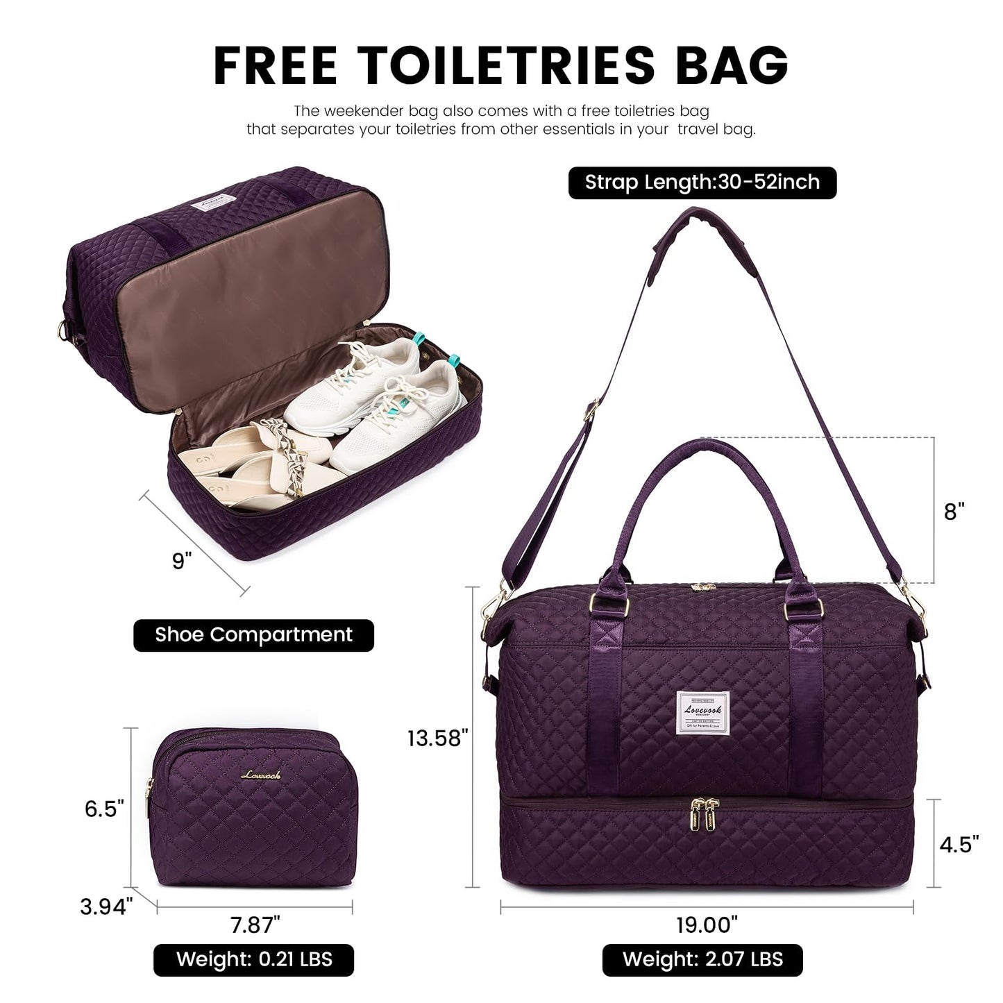 LOVEVOOK All-in-One Duffle: Travel & Gym Ready