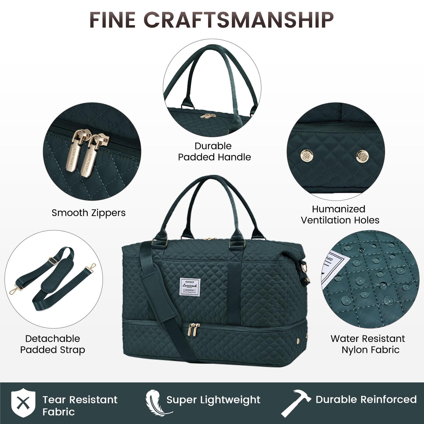 LOVEVOOK All-in-One Duffle: Travel & Gym Ready