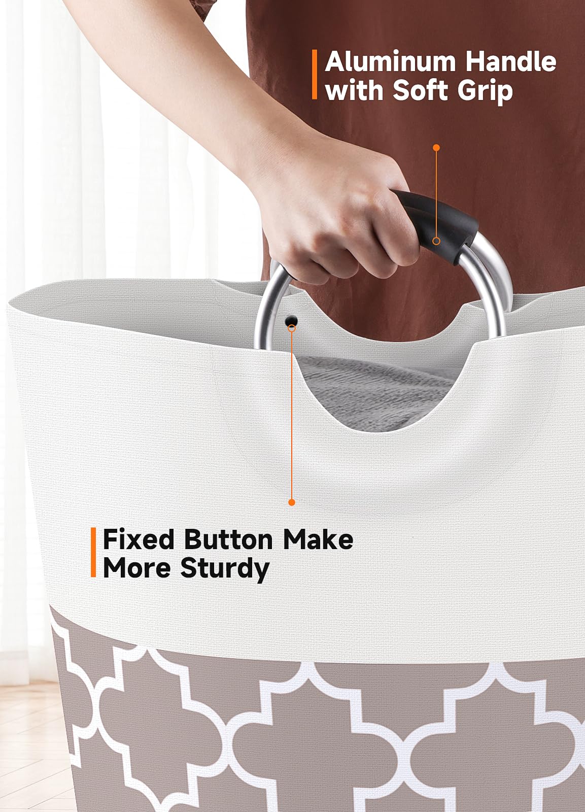 Collapsible Hamper Bag - Grey