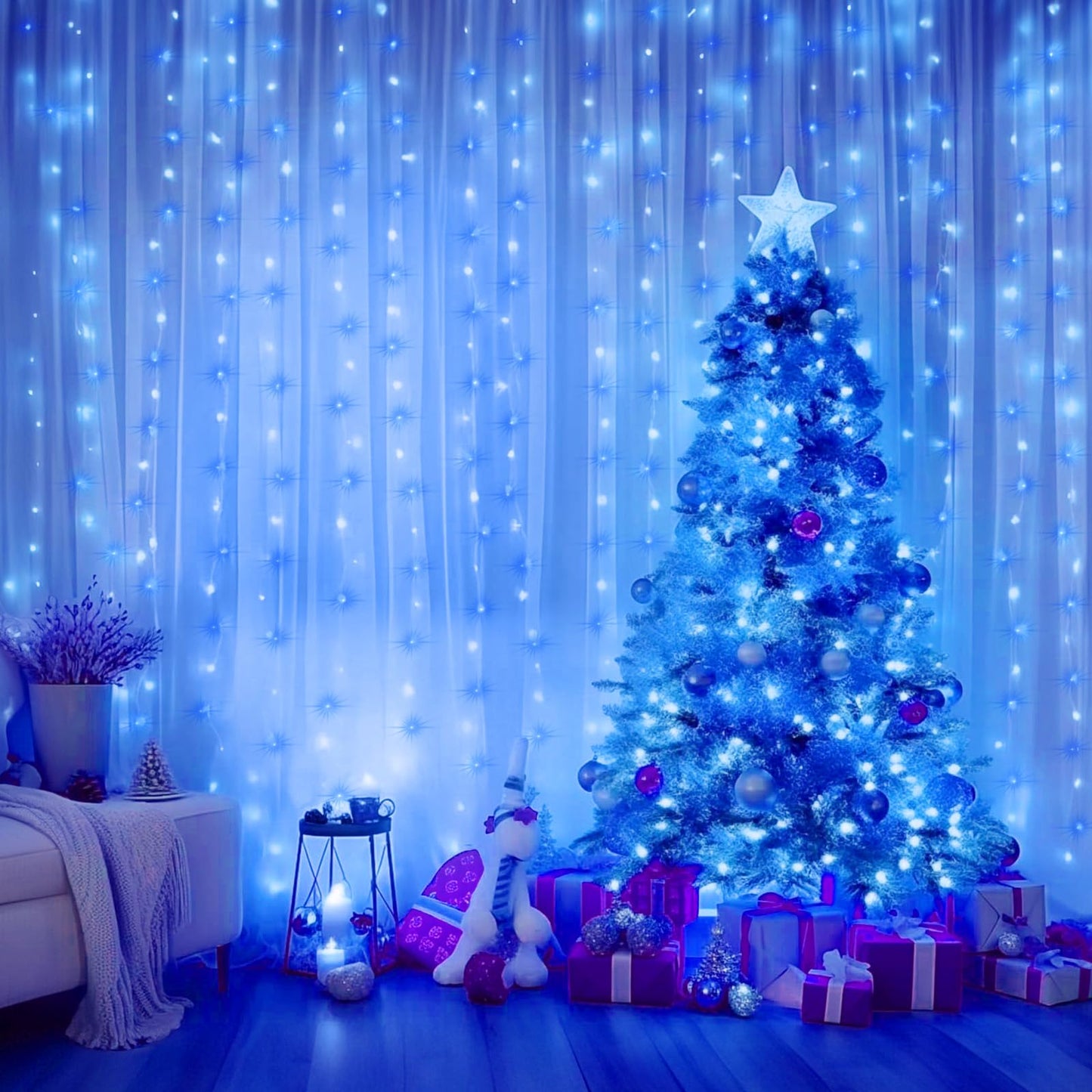 Minetom 300 LED Dimmable Fairy Curtain Lights