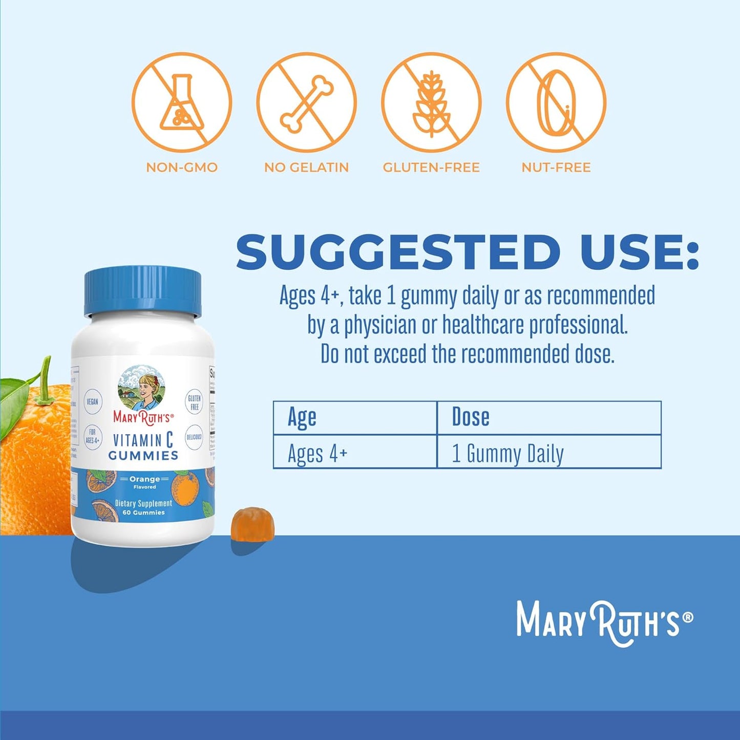 MaryRuth Vegan Vitamin C Gummy Immune Boost