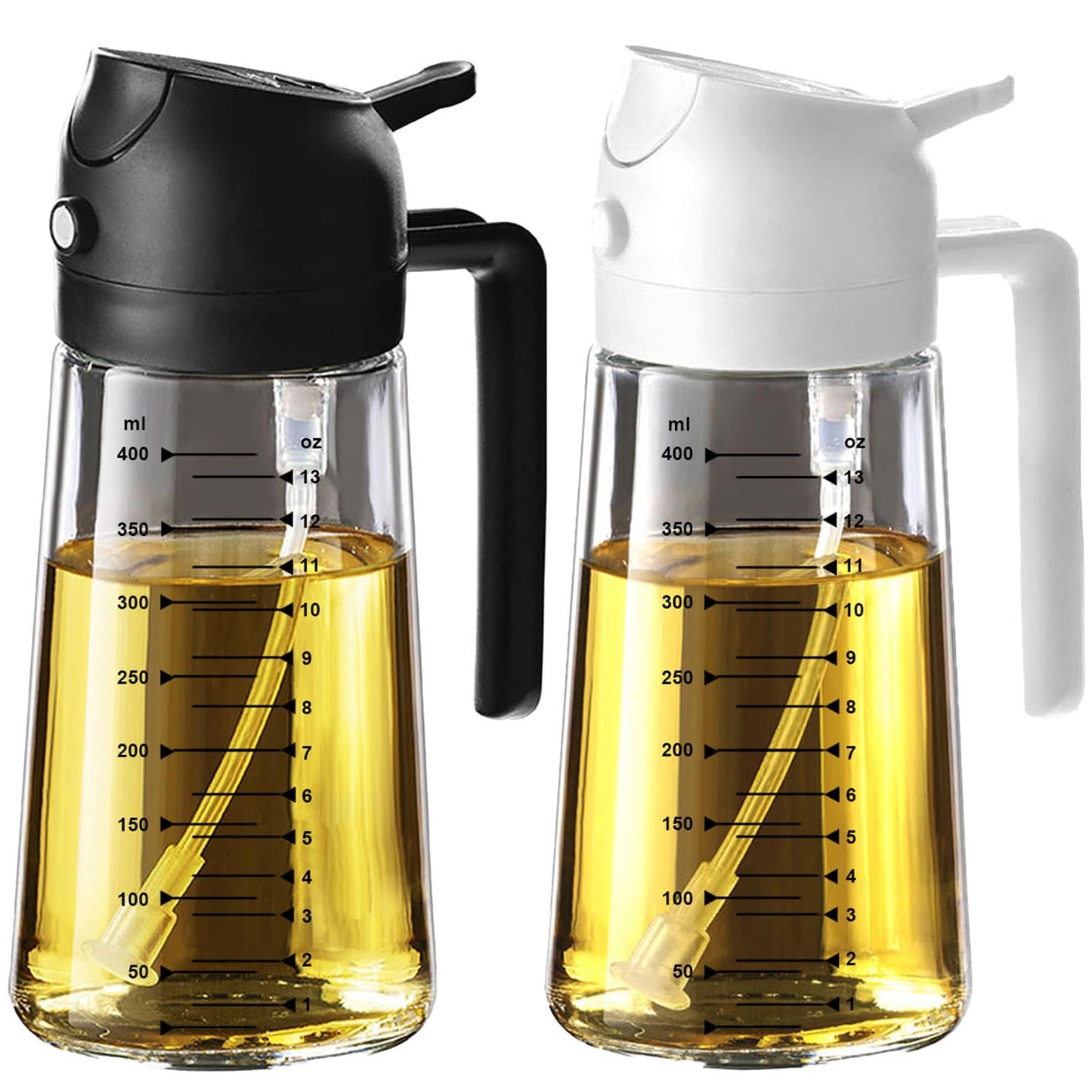SprayMaster Duo: 16oz Olive Oil Dispenser - Black