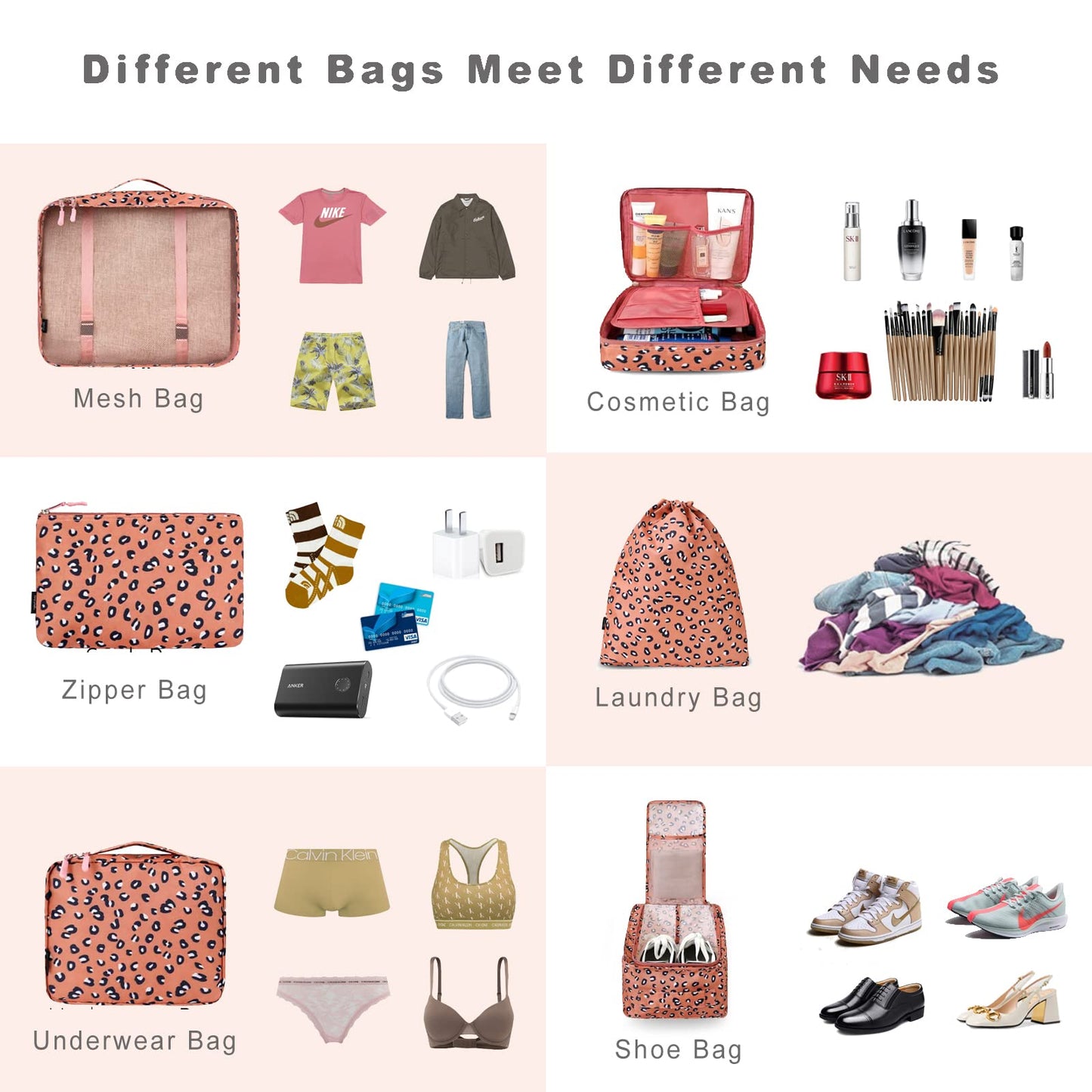 TravelMate 8-Piece Packing Cubes