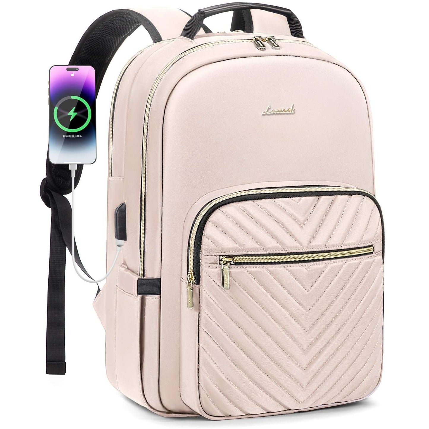 Chic Leather Laptop Backpack for Women - LoveVook