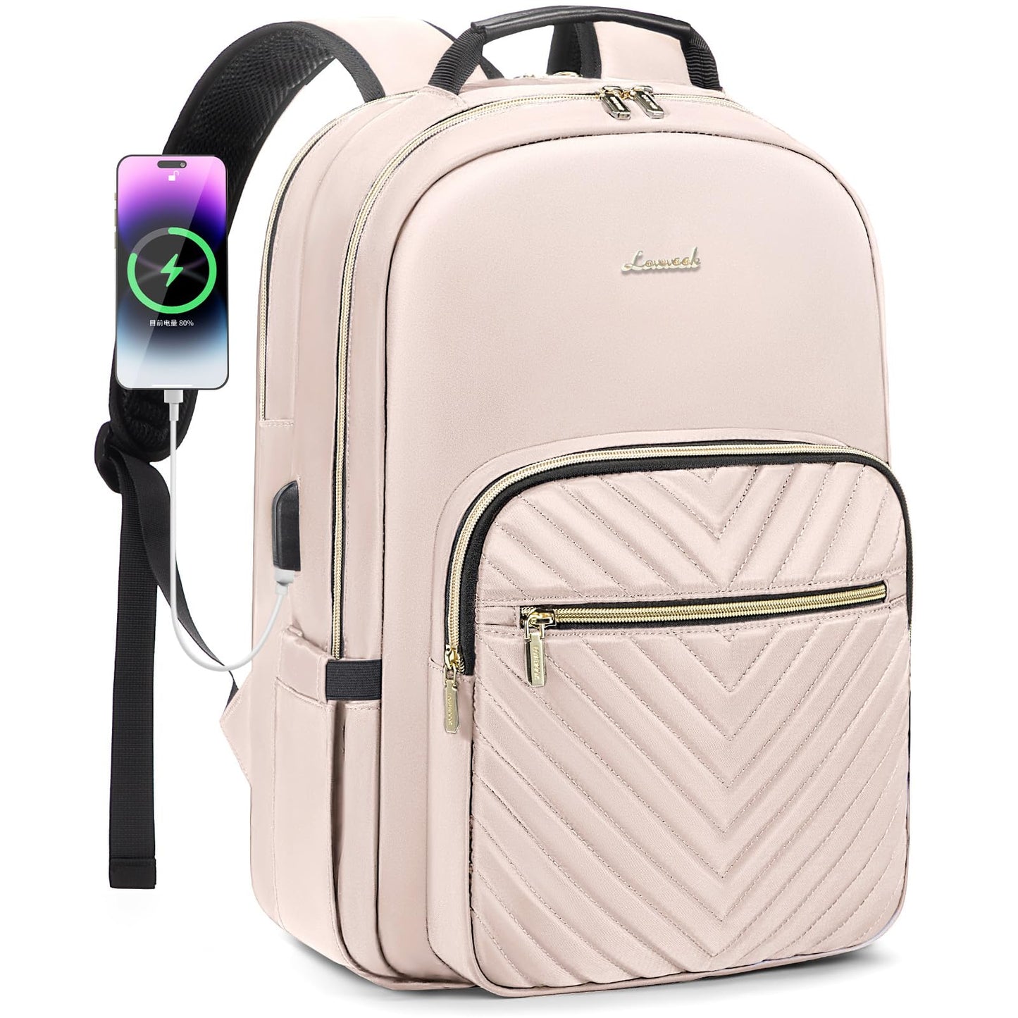 Chic Leather Laptop Backpack for Women - LoveVook