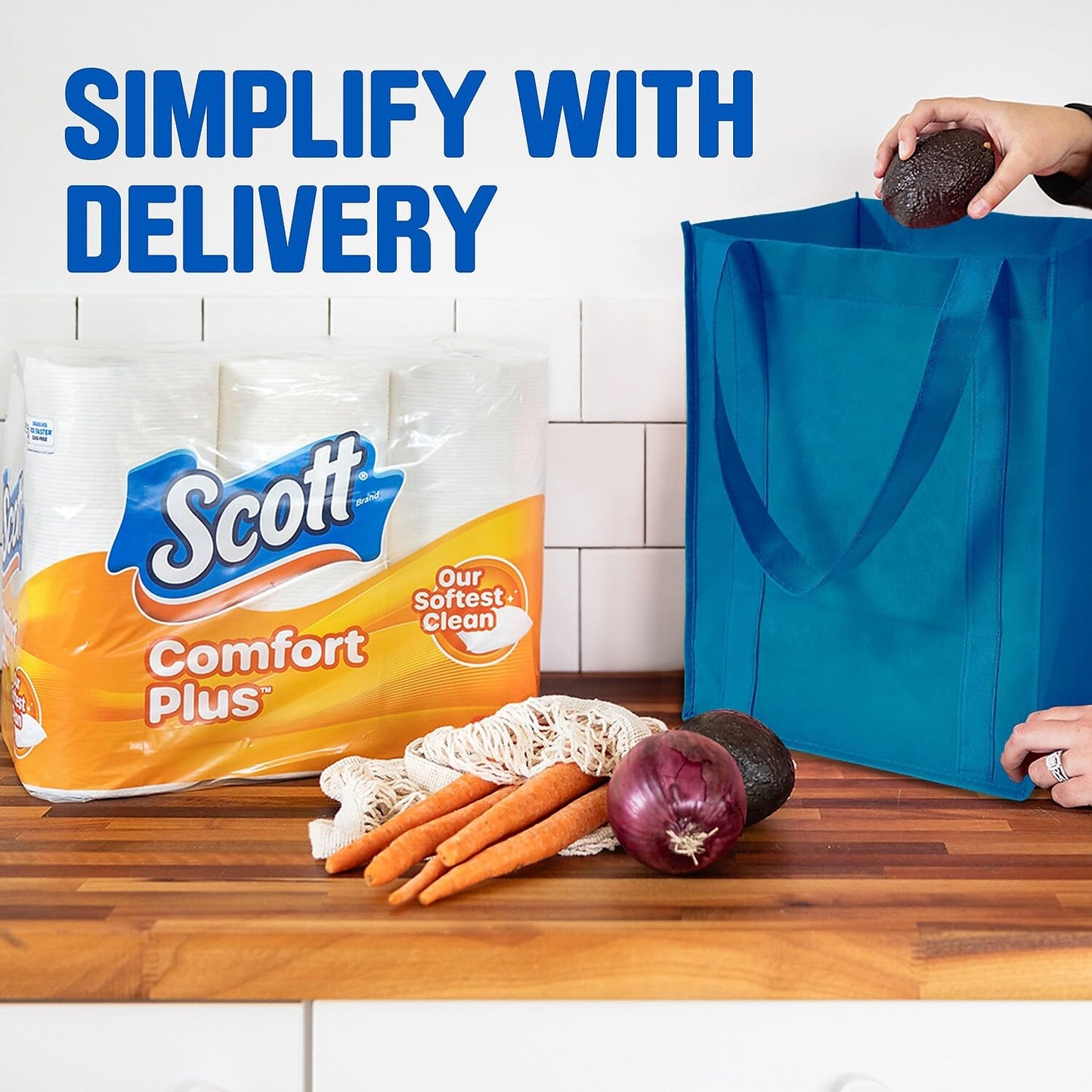 Scott Comfort+ 12 Double Rolls, 231 Sheets, Septic-Safe