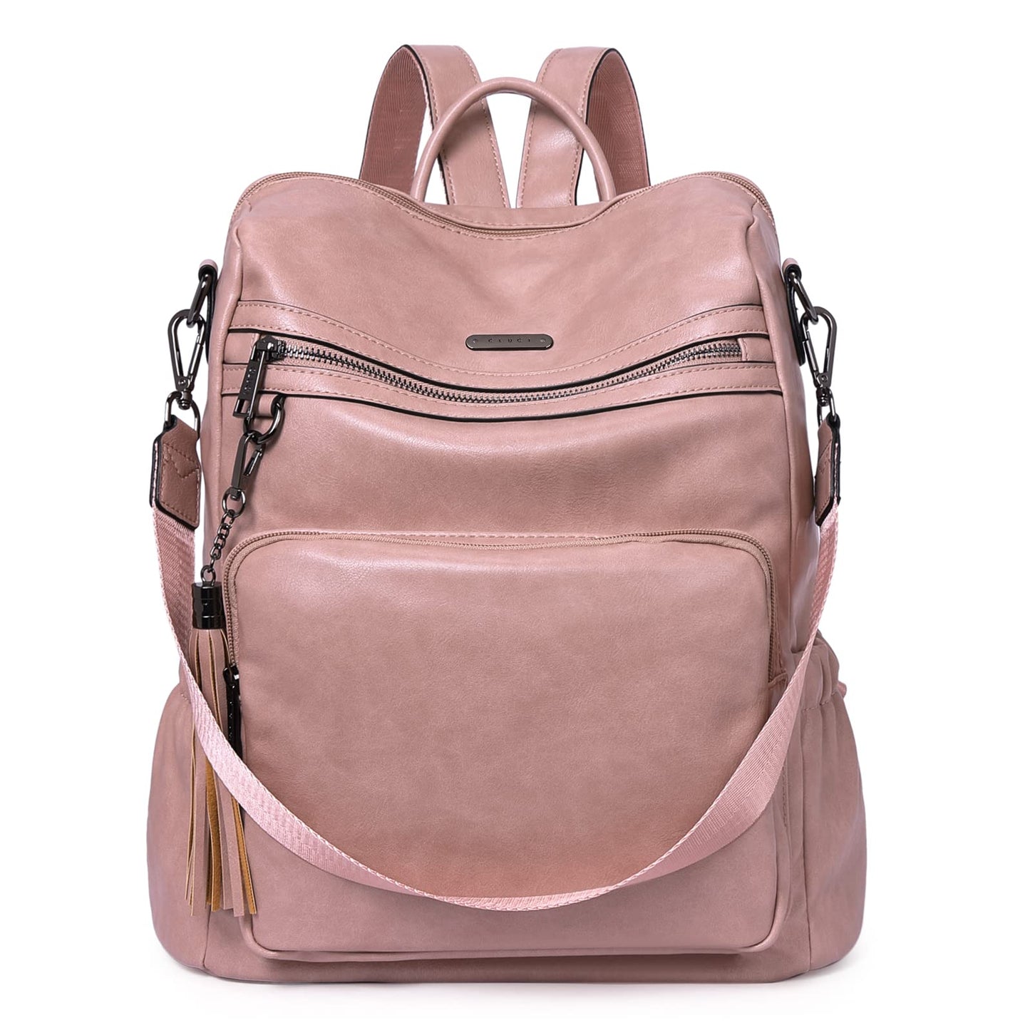 CLUCI Luxe Convertible Leather Backpack Purse
