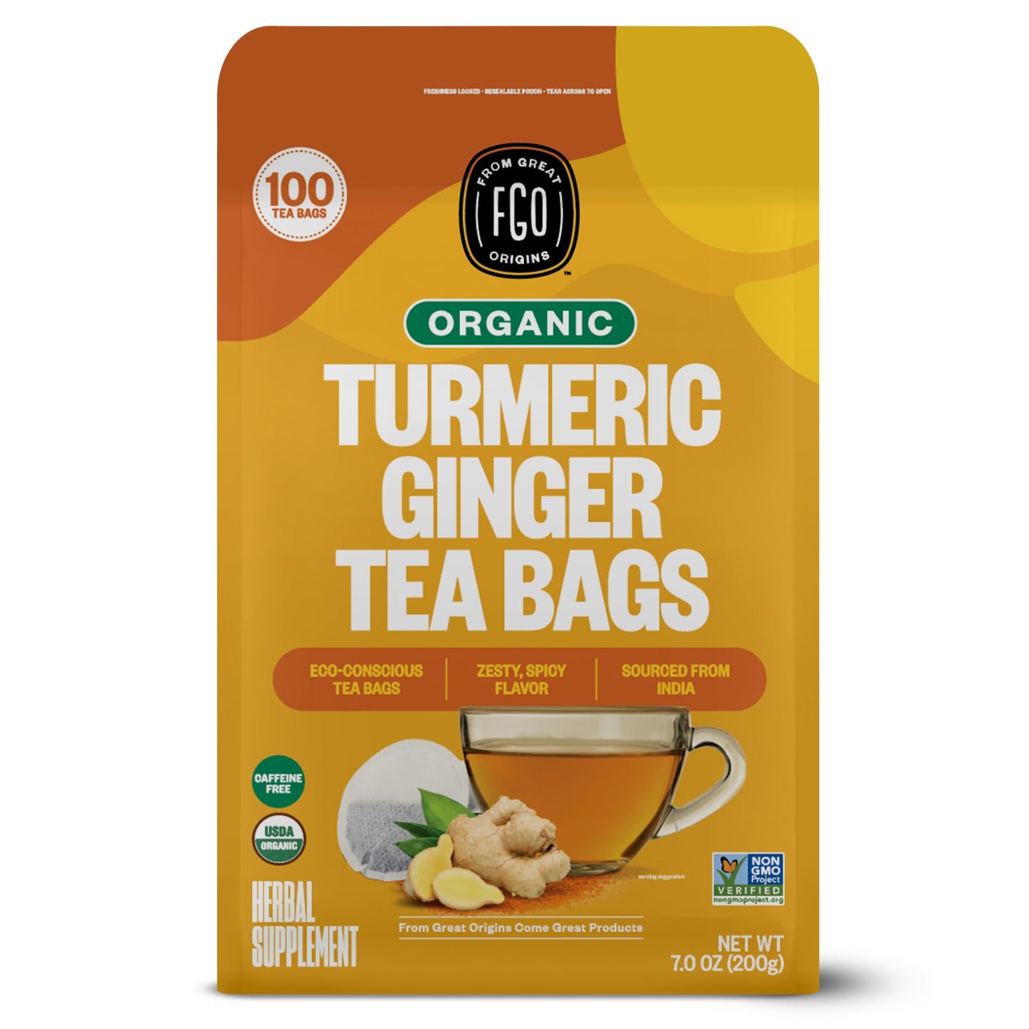 ElderZen Organic Tea - Caffeine-Free Eco Bags