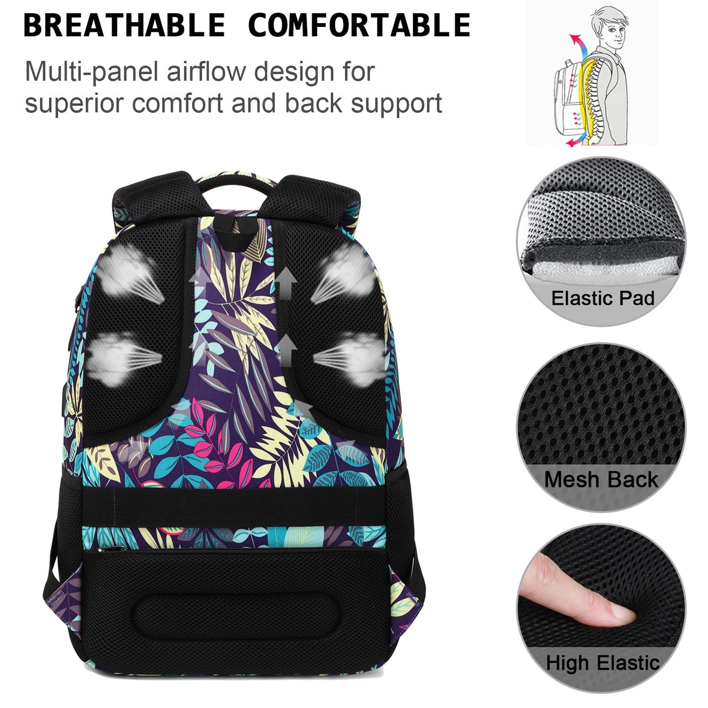 SecureSlim Laptop Backpack with USB & Water Resistance