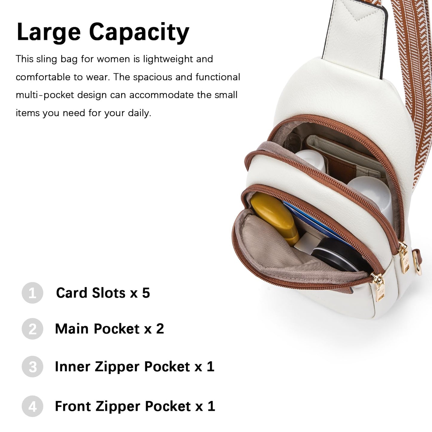 BOSTANTEN Chic Leather Crossbody Sling Bag