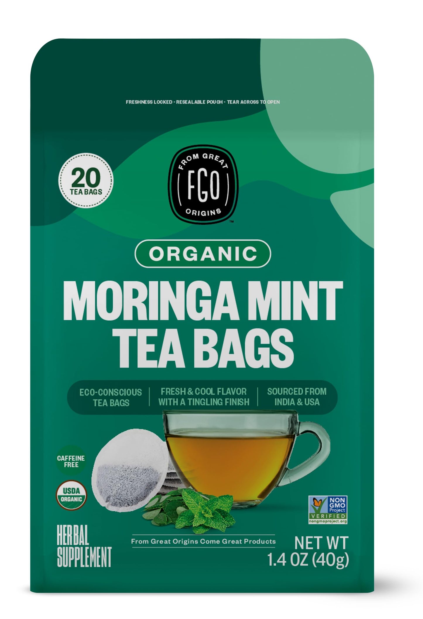 ElderZen Organic Tea - Caffeine-Free Eco Bags