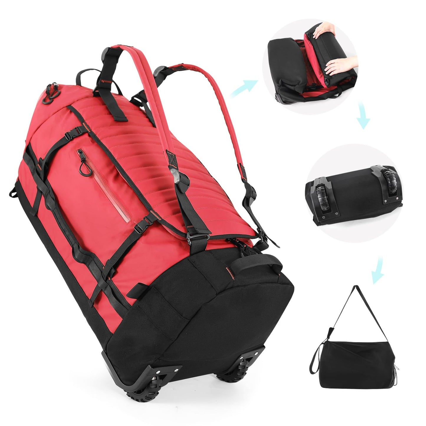 AquaRoll 29 Quilted Wheeled Duffle Backpack