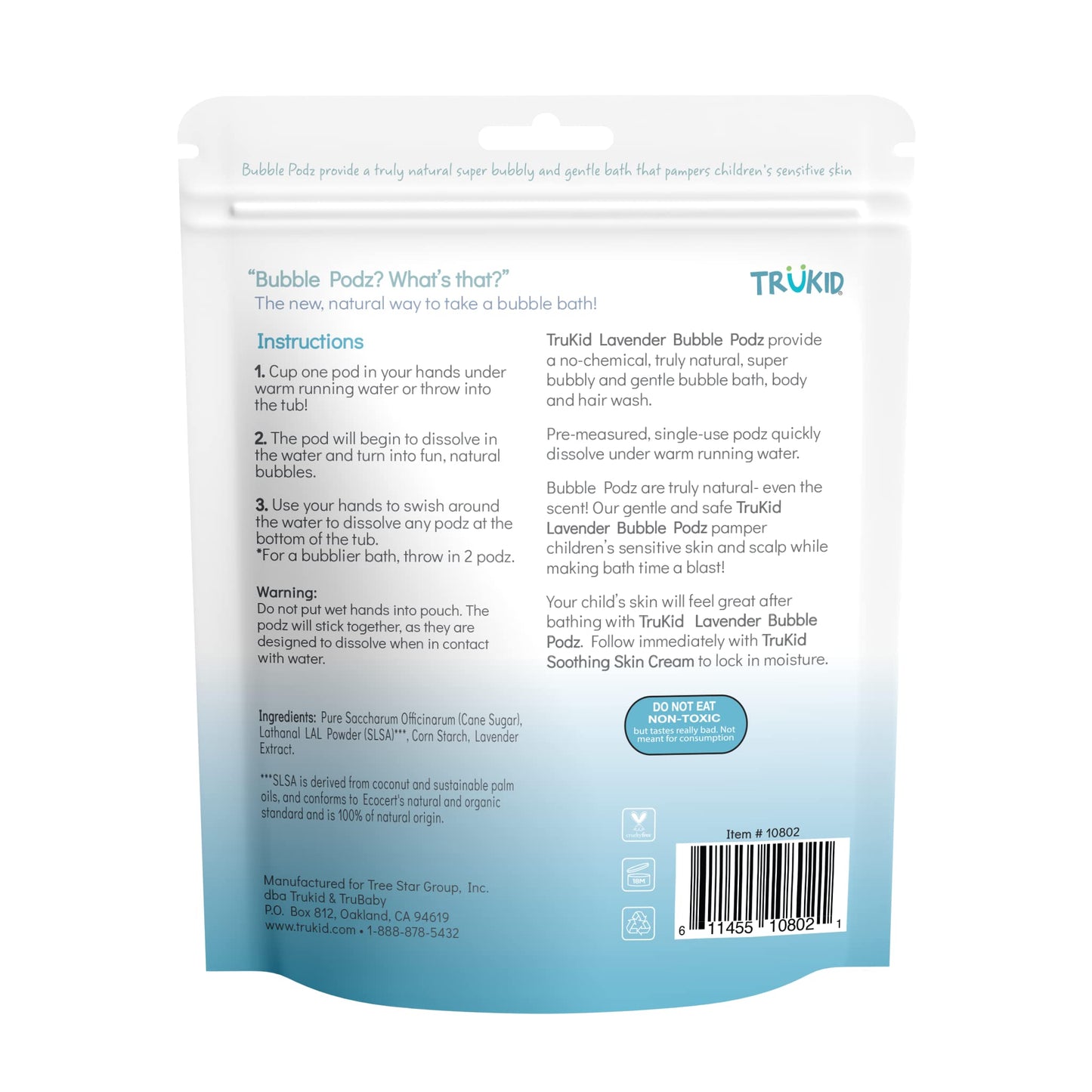 TruKid Bubble Podz: Gentle Lavender Bath Bombs