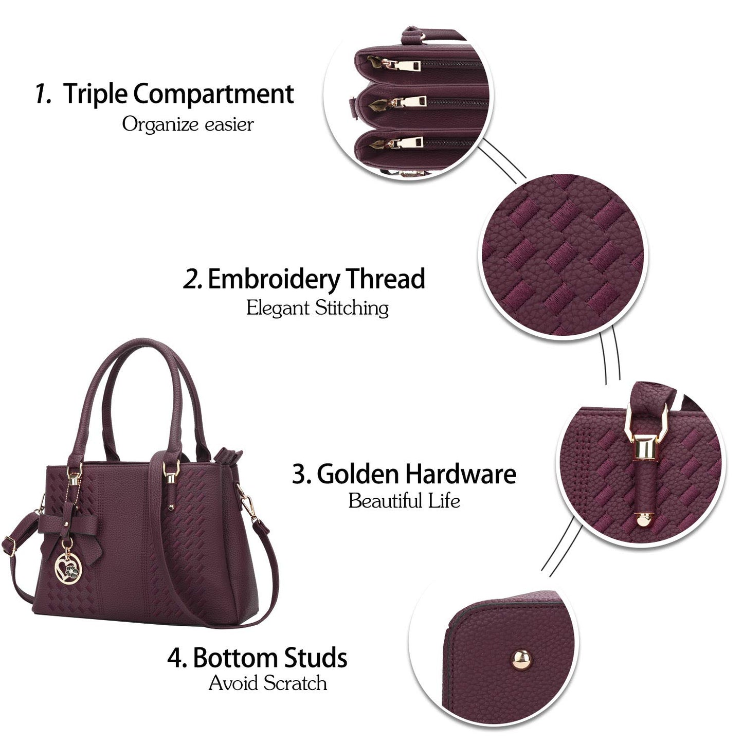 Luxe Leather Satchel & Crossbody Bags