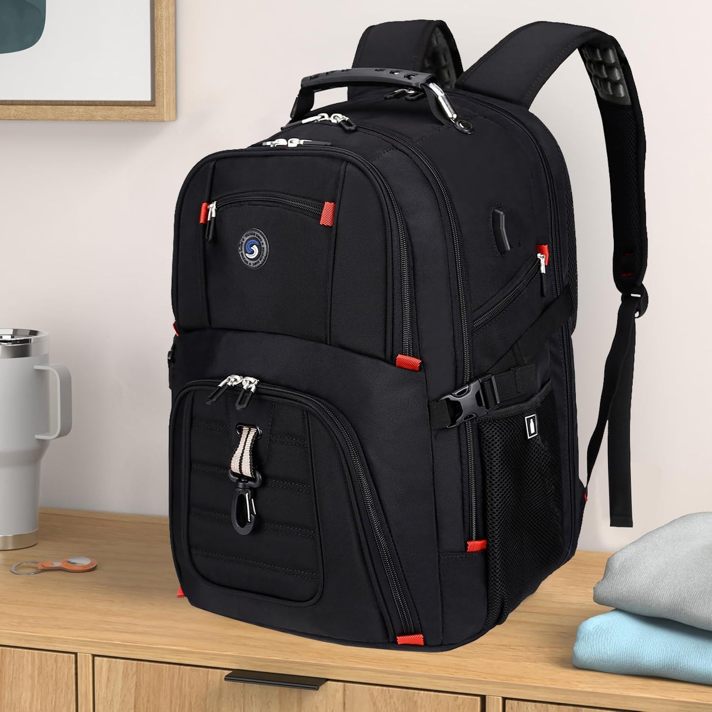 SHRRADOO 50L USB Travel Laptop Backpack - Airline Approved