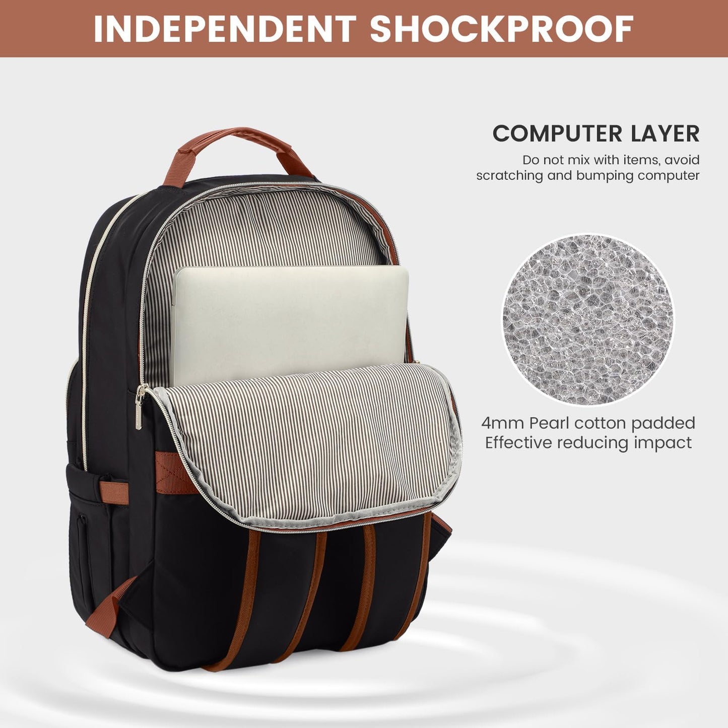 Chic Leather Laptop Backpack for Women - LoveVook