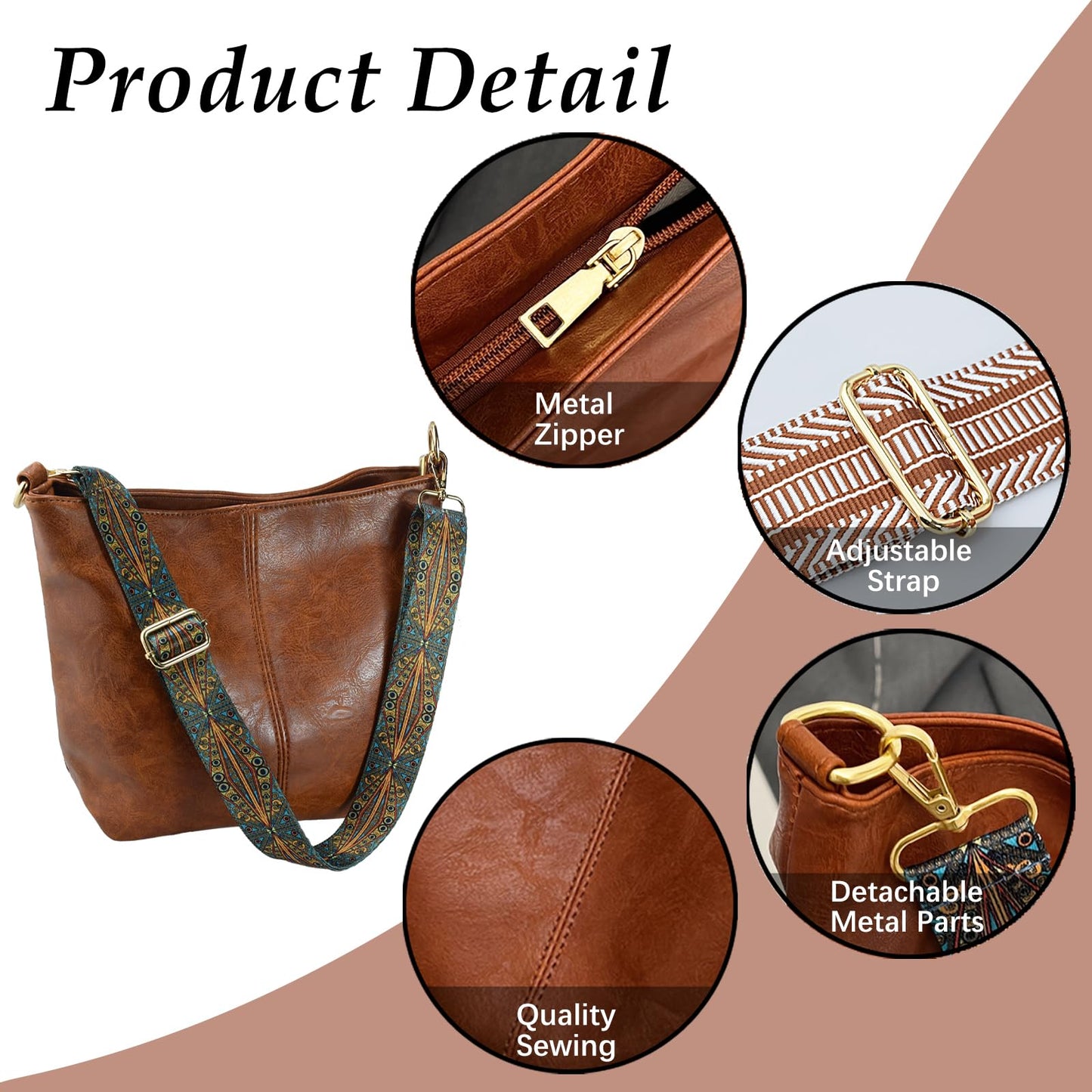 ChicHobo Vegan Leather Crossbody Bag with Strap